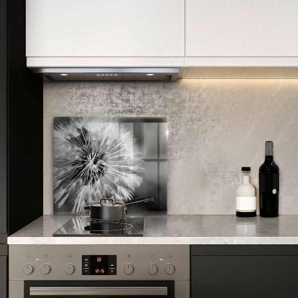 Glas Herdabdeckplatte Ein zarter Löwenzahn