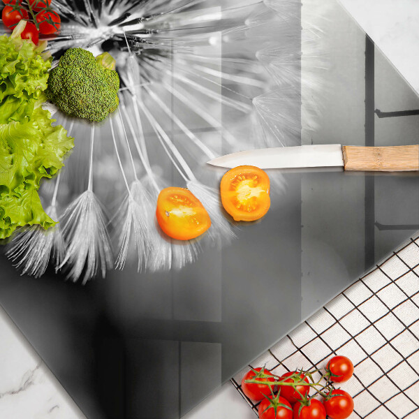 Glas Herdabdeckplatte Ein zarter Löwenzahn