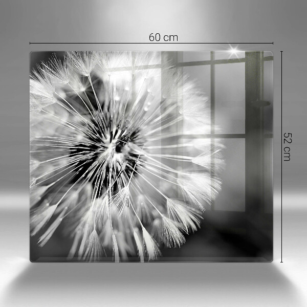 Glas Herdabdeckplatte Ein zarter Löwenzahn