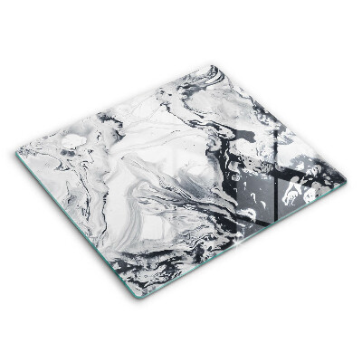 Glas Herdabdeckplatte Tintenabstraktion