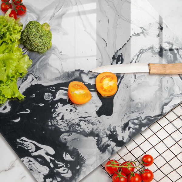 Glas Herdabdeckplatte Tintenabstraktion