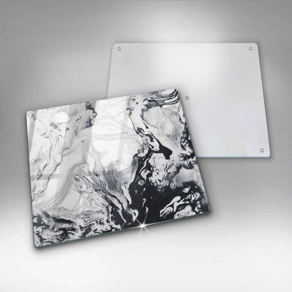 Glas Herdabdeckplatte Tintenabstraktion