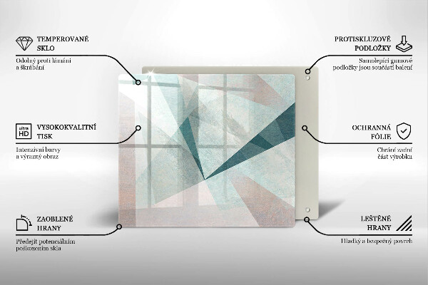 Glas Herdabdeckplatte Scharfe Abstraktion