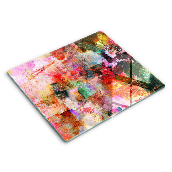 Glas Herdabdeckplatte Abstraktion malen