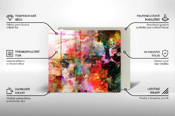 Glas Herdabdeckplatte Abstraktion malen