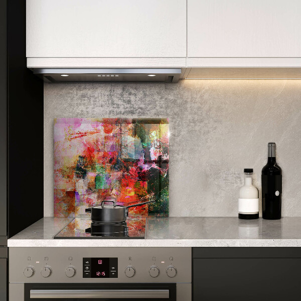 Glas Herdabdeckplatte Abstraktion malen