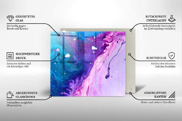 Glas Ceranfeldabdeckung Abstraktionstinten