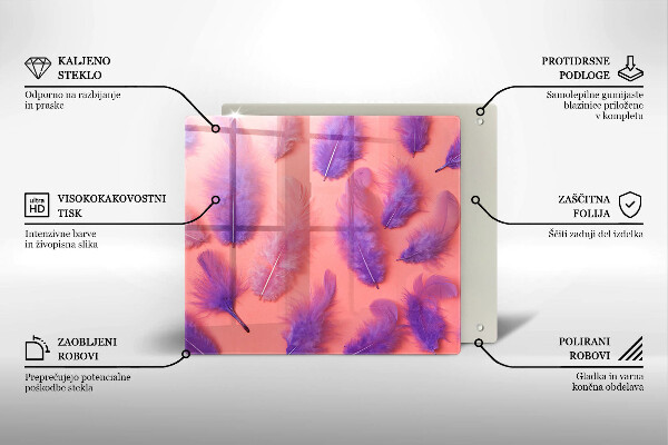 Glas Ceranfeldabdeckung Flauschige Federn