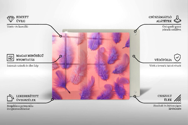 Glas Ceranfeldabdeckung Flauschige Federn