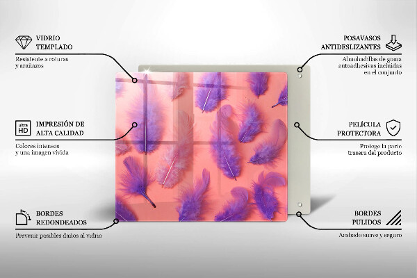 Glas Ceranfeldabdeckung Flauschige Federn