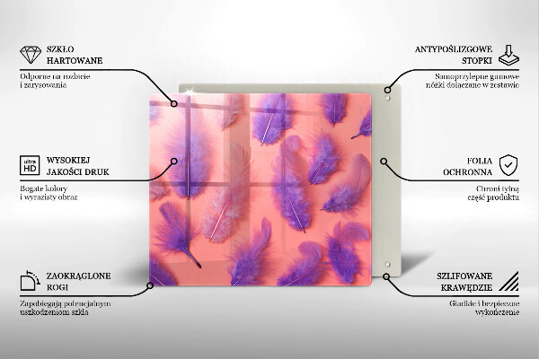 Glas Ceranfeldabdeckung Flauschige Federn