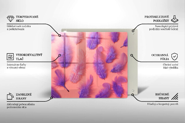 Glas Ceranfeldabdeckung Flauschige Federn