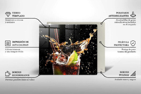 Glas Herdabdeckplatte Mit Eis trinken