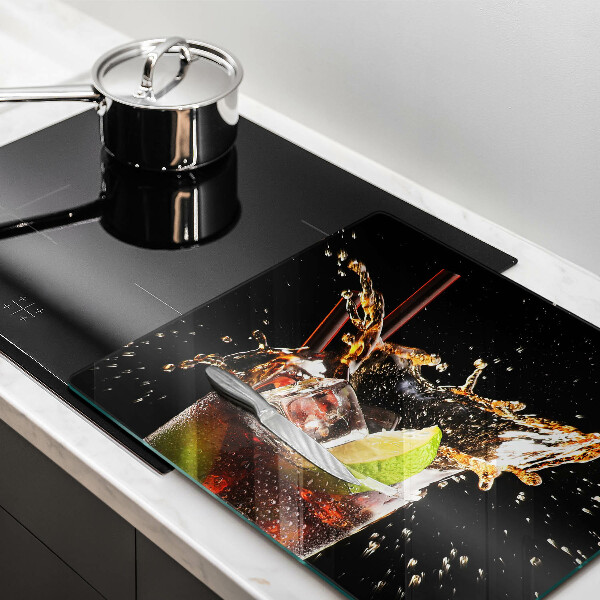 Glas Herdabdeckplatte Mit Eis trinken