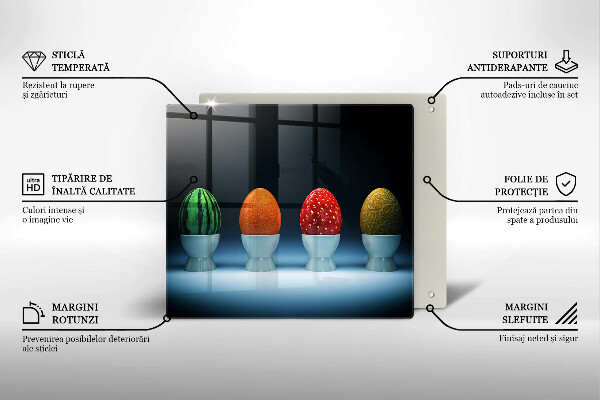 Glas Herdabdeckplatte Abstrakte Fruchteier