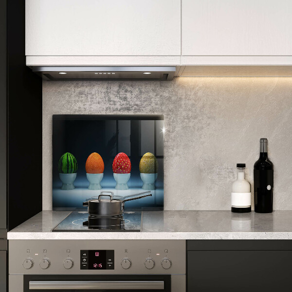 Glas Herdabdeckplatte Abstrakte Fruchteier