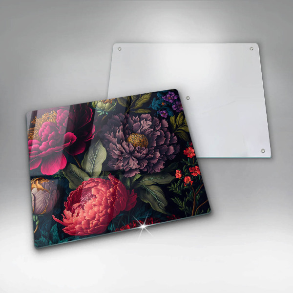 Glas Ceranfeldabdeckung Schöne Blumen