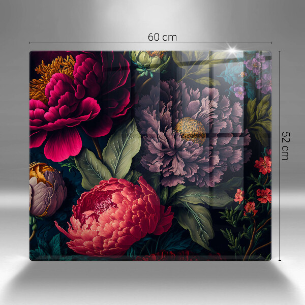 Glas Ceranfeldabdeckung Schöne Blumen