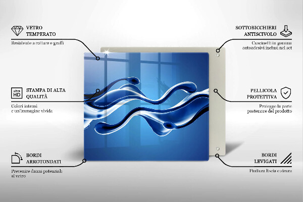 Glas Ceranfeldabdeckung Flüssige Abstraktion