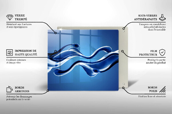 Glas Ceranfeldabdeckung Flüssige Abstraktion