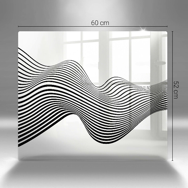 Glas Ceranfeldabdeckung Lineare Abstraktion