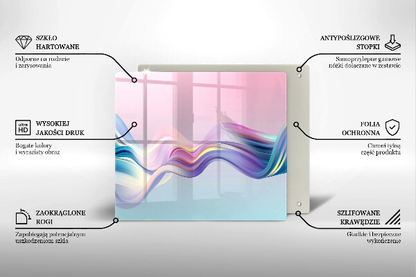 Glas Ceranfeldabdeckung Pastellabstraktion