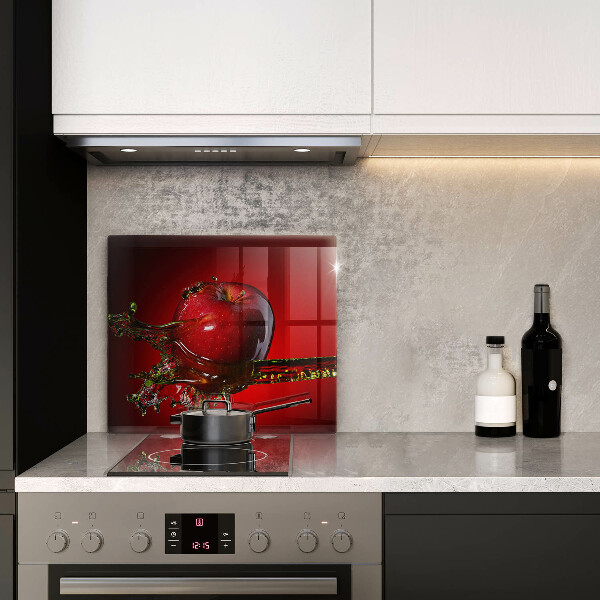 Glas Herdabdeckplatte Apfelfrucht im Wasser