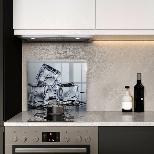 Glas Herdabdeckplatte Eiswürfel