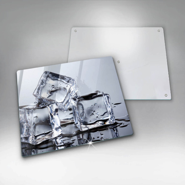 Glas Herdabdeckplatte Eiswürfel
