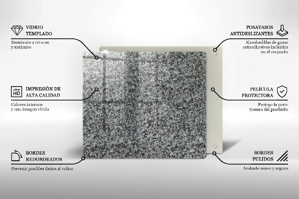 Glas Herdabdeckplatte Steinstruktur