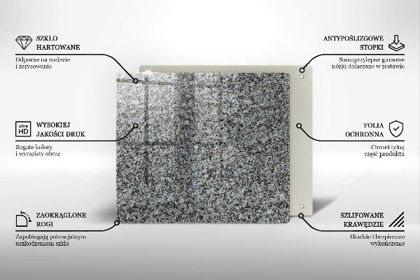 Glas Herdabdeckplatte Steinstruktur