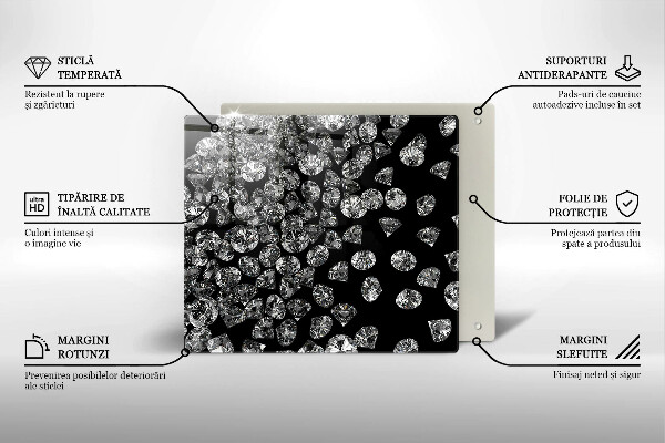 Glas Herdabdeckplatte Diamanten Diamanten