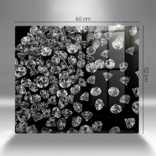 Glas Herdabdeckplatte Diamanten Diamanten