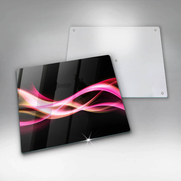 Glas Herdabdeckplatte Abstrakter Neonrauch