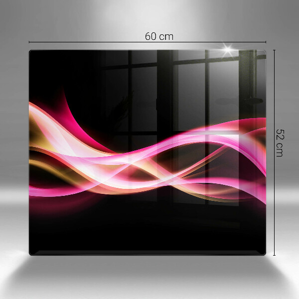 Glas Herdabdeckplatte Abstrakter Neonrauch