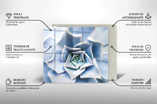 Glas Herdabdeckplatte Blumenpflanze