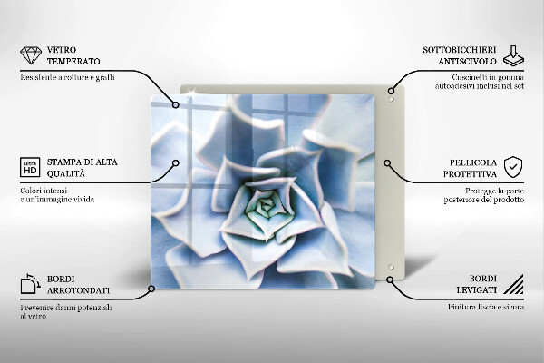 Glas Herdabdeckplatte Blumenpflanze