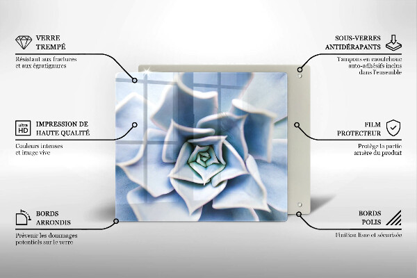 Glas Herdabdeckplatte Blumenpflanze