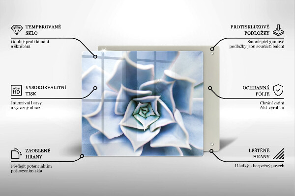 Glas Herdabdeckplatte Blumenpflanze