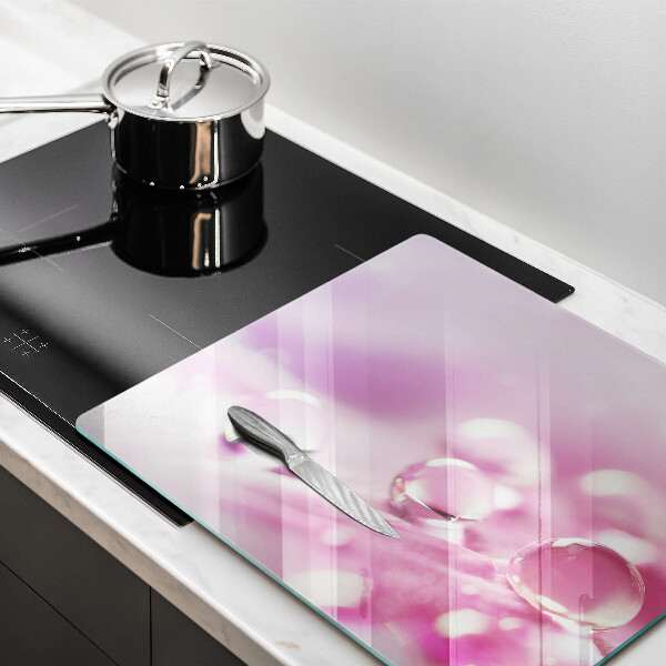 Glas Herdabdeckplatte Taublütenblätter