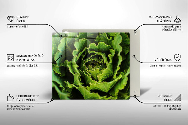 Glas Herdabdeckplatte Salatblätter essen