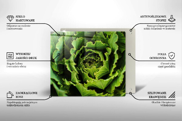 Glas Herdabdeckplatte Salatblätter essen