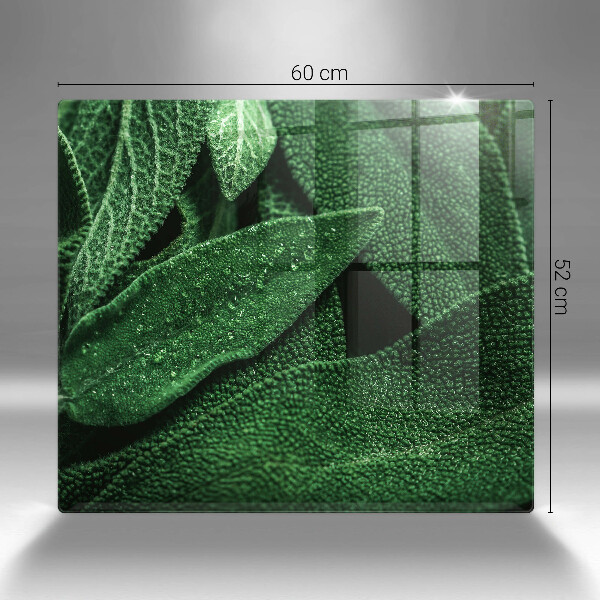 Glas Herdabdeckplatte Die Blätter der Pflanze