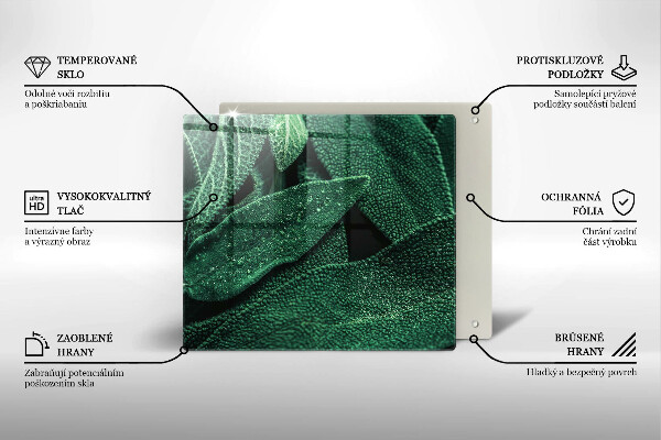 Glas Herdabdeckplatte Die Blätter der Pflanze
