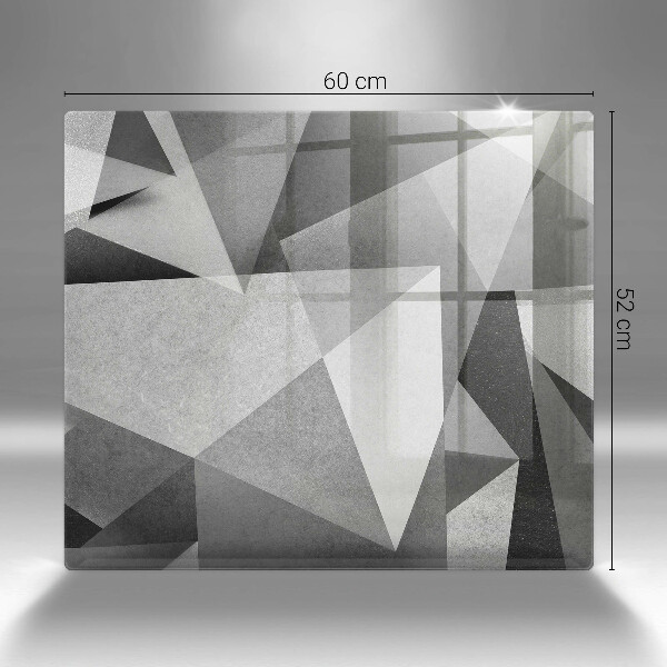 Glas Herdabdeckplatte Konkrete scharfe Abstraktion