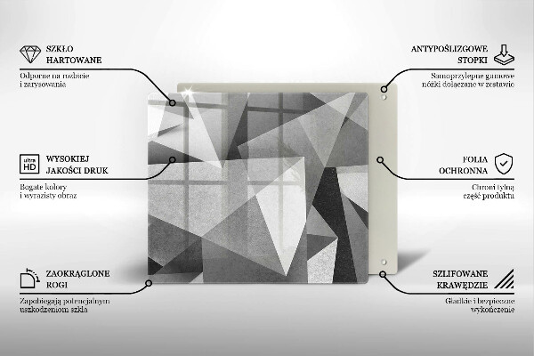 Glas Herdabdeckplatte Konkrete scharfe Abstraktion