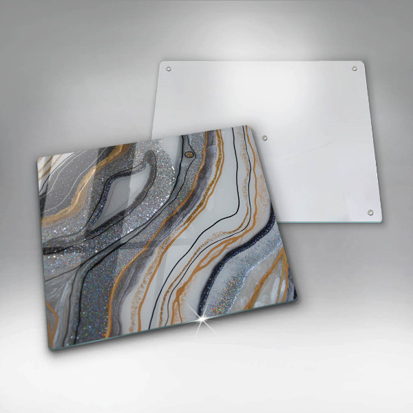 Glas Ceranfeldabdeckung Rock mit Gold