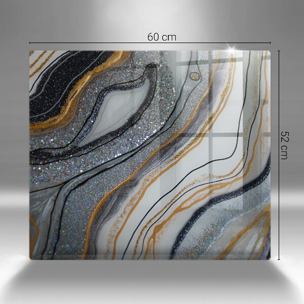 Glas Ceranfeldabdeckung Rock mit Gold