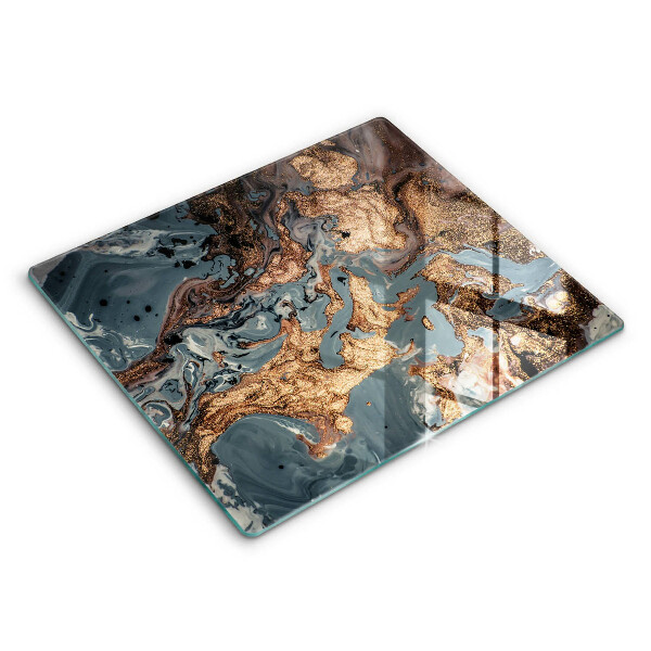 Glas Ceranfeldabdeckung Goldene Felsstruktur