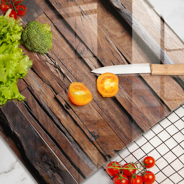 Glas Herdabdeckplatte Dekorative Holzbretter